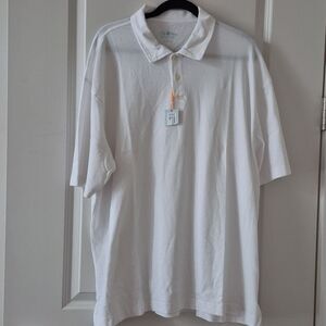 Peter Millar Sun Washed Mesh Cotton/Lycra Polo Golf Shirt White Nwt Xl